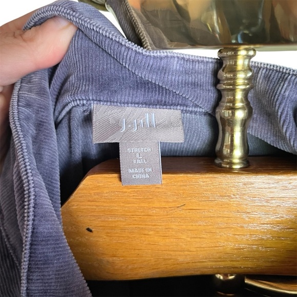 J. Jill Women’s Purple Corduroy Utility Barn Chore Stretch Jacket - Picture 4 of 12